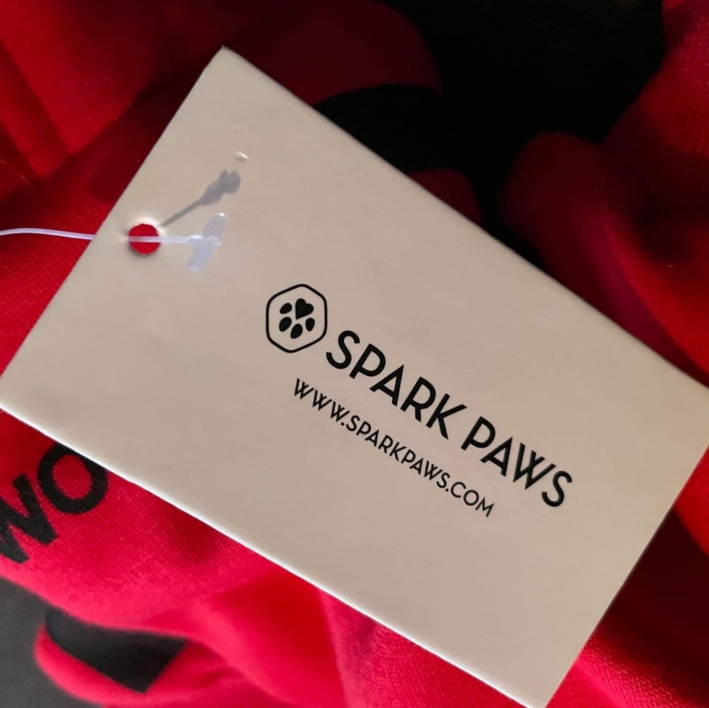 NEW WITH TAGS!! Spark Paws, Dog Size Large, Red, Fleece Hoodie - Picture 11 of 12